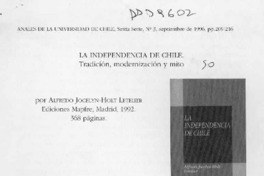 La independencia de Chile  [artículo] María Rosaria Stabili.