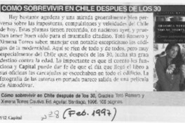 Cómo sobrevivir en Chile después de los 30  [artículo].