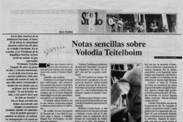 Notas sencillas sobre Volodia Teitelboim  [artículo] Luis Sánchez Latorre.