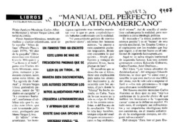"Manual del perfecto idiota latinoamericano"  [artículo] Elizabeth Subercaseaux.