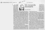 Un recuerdo necesario  [artículo] Luis Merino Reyes.