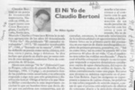 El Ni Yo de Claudio Bertoni  [artículo] Milton Aguilar.
