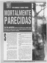 Mortalmente parecidas  [artículo] Antonio Martínez.
