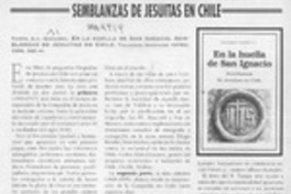 Semblanzas de jesuitas en Chile  [artículo] Gonzalo Silva.