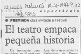 El Teatro empaca pequeña historia  [artículo].