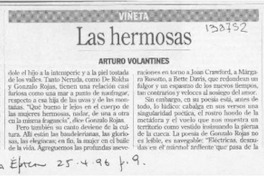 Las hermosas  [artículo] Arturo Volantines.