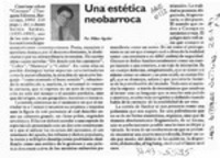 Una estética neobarroca  [artículo] Milton Aguilar.
