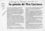 La poesía de Yira Carrasco  [artículo] Antonio Cárdenas Tabies.