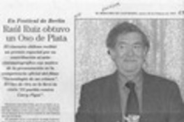 Raúl Ruiz obtuvo un Oso de Plata  [artículo].