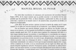 Manuel Rojas, al pasar  [artículo] Fernando Jerez.