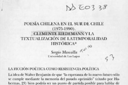 Poesía chilena en el sur de Chile