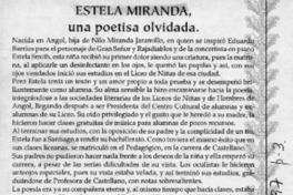 Estela Miranda, una poetisa olvidada  [artículo] Fanny Ross.