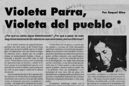 Violeta Parra, Violeta del pueblo  [artículo] Raquel Olea.