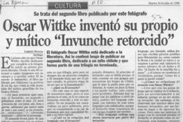 Oscar Wittke inventó su propio y mítico "Invunche retorcido"  [artículo] Loreto Novoa.