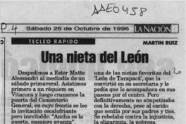 Una nieta del León  [artículo] Martín Ruiz.
