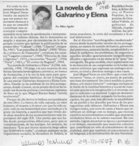 La novela de Galvarino y Elena  [artículo] Milton Aguilar.