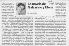 La novela de Galvarino y Elena  [artículo] Milton Aguilar.