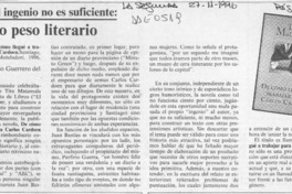 De poco peso literario  [artículo] Eduardo Guerrero del Río