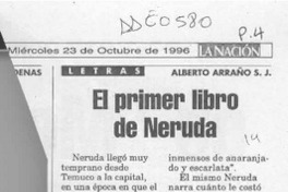 El primer libro de Neruda