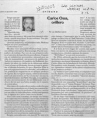 Carlos Ossa, orillero  [artículo] Luis Sánchez Latorre.