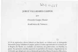 Jorge Valladeres Campos  [artículo] Fernando Campos Harriet.