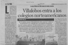 Villalobos entra a los colegios norteamericanos  [artículo] Hernán Millas.