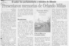 Presentaron memorias de Orlando Millas  [artículo].