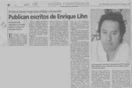 Publican escritos de Enrique Lihn  [artículo] Daniel Osorio G.