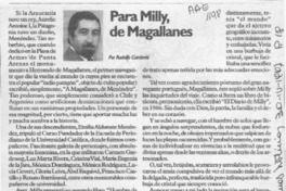 Para Milly, de Magallanes  [artículo] Rodolfo Gambetti.
