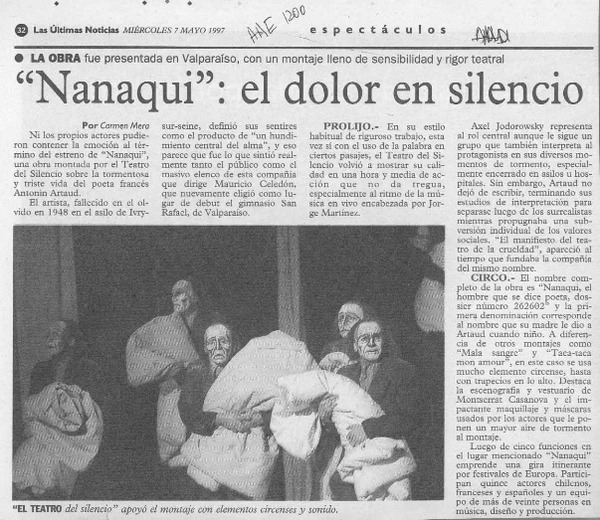 "Nanaqui", el dolor en el silencio  [artículo].