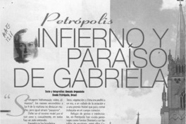 Petrópolis infierno y paraíso de Gabriela  [artículo] Gonzalo Argandoña.