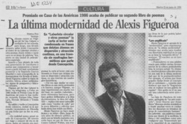 La última modernidad de Alexis Figueroa  [artículo] Ximena Poo.