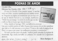 Poemas de amor  [artículo] Mario Rodríguez O.