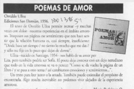 Poemas de amor  [artículo] Mario Rodríguez O.