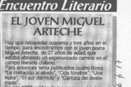 El joven Miguel Arteche  [artículo] H. G. V.