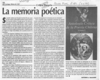 La memoria poética  [artículo] Antonio J. Salgado.