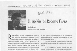 El espíritu de Roberto Parra  [artículo] Mario Rojas.