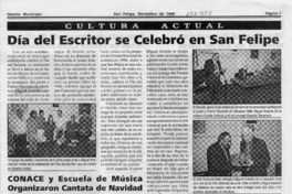 Día del escritor se celebró en San Felipe  [artículo].