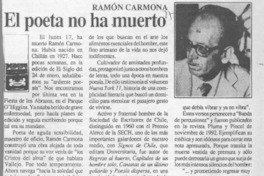 El poeta no ha muerto  [artículo] Fernando Quilodrán.