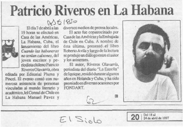 Patricio Riveros en La Habana  [artículo].