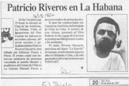 Patricio Riveros en La Habana  [artículo].