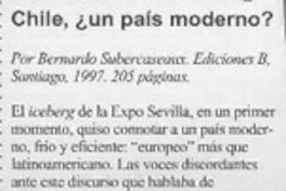 Chile, un país moderno?  [artículo] Rodrigo Pinto.