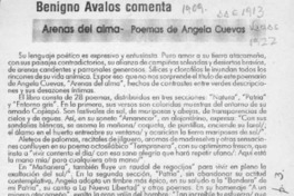 Arenas del alma  [artículo] Benigno Avalos.