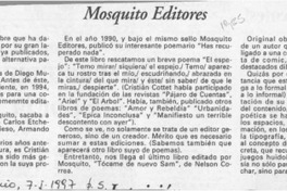 Mosquito editores  [artículo] Jaime Miguel Gómez Rogers.