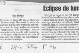 Eclipse de luna  [artículo] Hans Ehrmann.