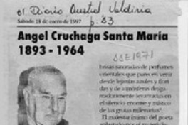 Angel Cruchaga Santa María 1893-1964  [artículo] Hernán de la Carrera Cruz.