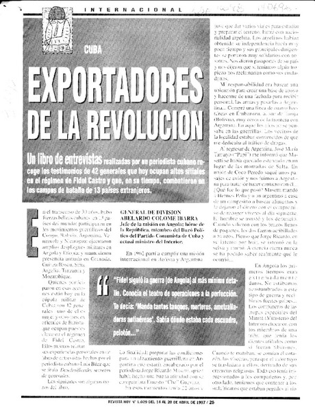 Exportadores de la revolución  [artículo].