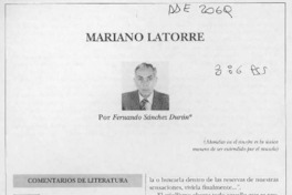 Mariano Latorre  [artículo] Fernando Sánchez Durán.