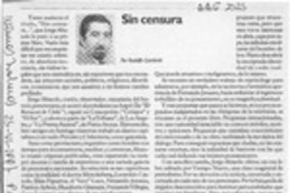 Sin censura  [artículo] Rodolfo Gambetti.