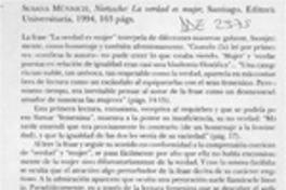 Nietzsche, la verdad es mujer  [artículo] Marcos García de la Huerta.